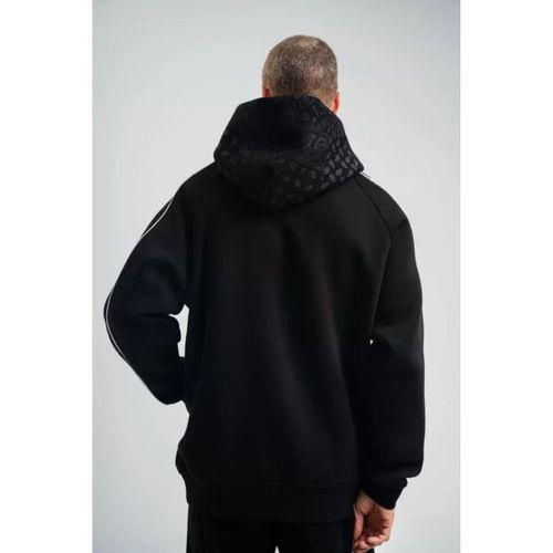 POLIZEI Premium Kalite Unisex Kapşonlu Ara Biyeli SweatShirt - Siyah