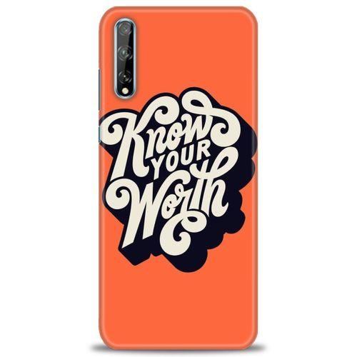 Huawei Y8P Kılıf HD Baskılı Kılıf - Know Your Worth + Tam Ekran Koruyucu