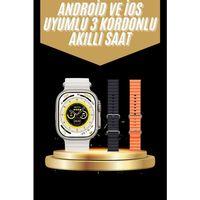 Yeni Nesil 3 Kordonlu Kol Saati 49 Mm Amoled Ekran Akıllı Saat