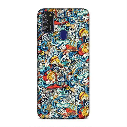 Samsung Galaxy M21 Kılıf Uludag Doodle Arka Kapak Silikon Koruma Full Koruyucu