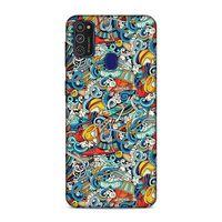 Samsung Galaxy M21 Kılıf Uludag Doodle Arka Kapak Silikon Koruma Full Koruyucu