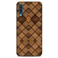 Samsung Galaxy A30s Kılıf Patchwork (26) Tpu Silikon Kılıf Açık Kahverengi