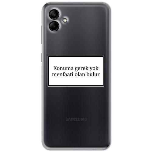 Galaxy A04 Kılıf HD Yazı Baskılı Silikon Arka Kapak - Yazı 6