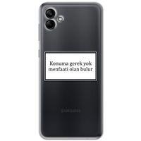 Galaxy A04 Kılıf HD Yazı Baskılı Silikon Arka Kapak - Yazı 6