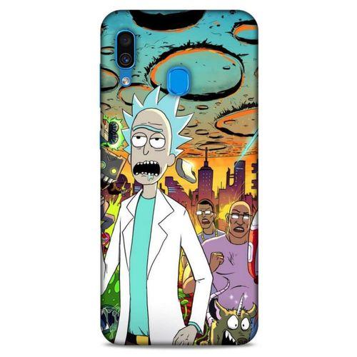 Samsung Galaxy A30 Uyumlu Kılıf Rick And Morty (42) Rugged Armor Kılıf Story Train Morty