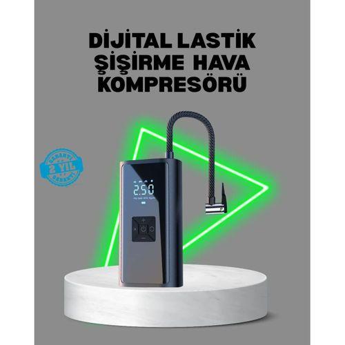 80w Kablosuz Dijital Ekranlı Taşınabilir Lastik Şişirme Pompası