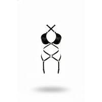 Siyah Body Harness Deri Çapraz Bağlamalı Tam Vücut Aksesuarı - Brf1409