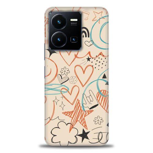 Xiaomi Redmi Note 12 Pro 5G Kılıf HD Baskılı Kılıf - Notalar Turuncu + Tam Ekran Koruyucu