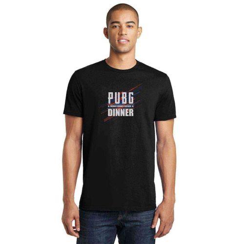 Chicken Dinner Baskılı Siyah Erkek Tshirt