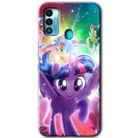 Tecno Spark 7T HD Baskılı Kılıf + 9D Tam Ekran Koruyucu - Pony