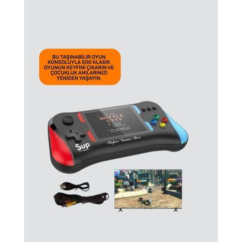 500 Oyunlu 3,5” Elde Taşınabilir Mini Oyun Konsolu – Şarjlı, Tv Bağlantılı