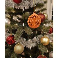 Turuncu Kafes Desenli Dekoratif Yilbasi Susu