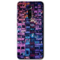 MRCİLETİSİM Xiaomi Mi 9T Kılıf Baskılı Kapak - Şehir Görünümü + 5D Tam Kaplayan Cam