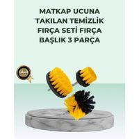 Matkap Uyumlu Temizlik Fırçası Seti 3’lü Çok Amaçlı