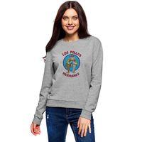 Los Pollos Hermanos Bad Jesse Baskılı Gri Kadın Sweatshirt
