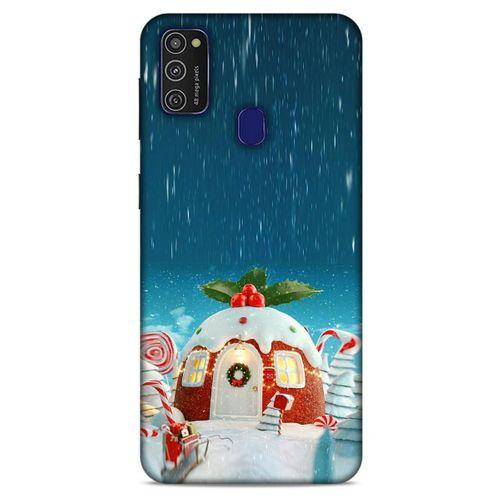 Samsung Galaxy M21 Kılıf Snowix (14) Lansman Kılıf Beyaz Kırmızı