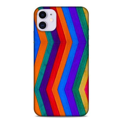 Lopard Apple Iphone 11 Uyumlu Kılıf Wood'X (25) Antişok Kapak Baskılı