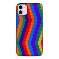 Lopard Apple Iphone 11 Uyumlu Kılıf Wood'X (25) Antişok Kapak Baskılı