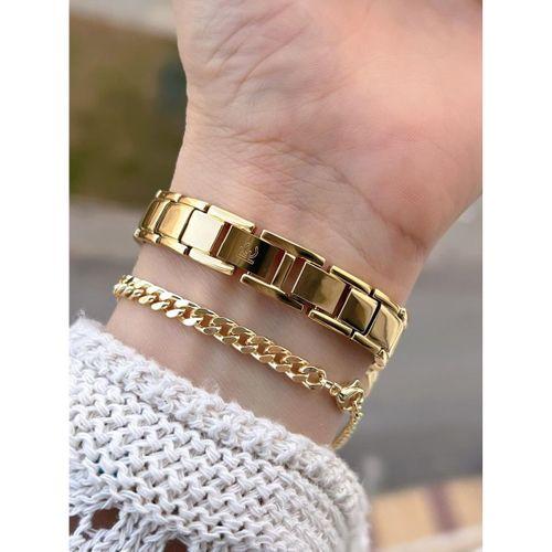 Ferrucci Kaburga Tasarım 2 Yıl Garantili 3 Atm Suya Dayanıklı Kadın Kol Saati+Bileklik FC.L11061.1