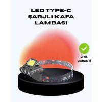 Cob + Xpe Led Kafa Feneri 800 Lumen Usb Type C Şarjlı Çok Modlu