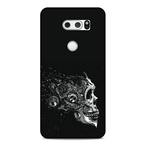 Lopard LG K50S Uyumlu Kılıf Tattoo's (9) Kılıf Beyaz Siyah