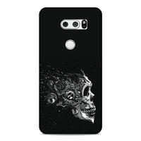 Lopard LG K50S Uyumlu Kılıf Tattoo's (9) Kılıf Beyaz Siyah