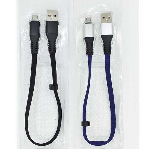 30 Cm Micro Kısa PowerBank Kablosu Metal Başlık Hızlı Usb