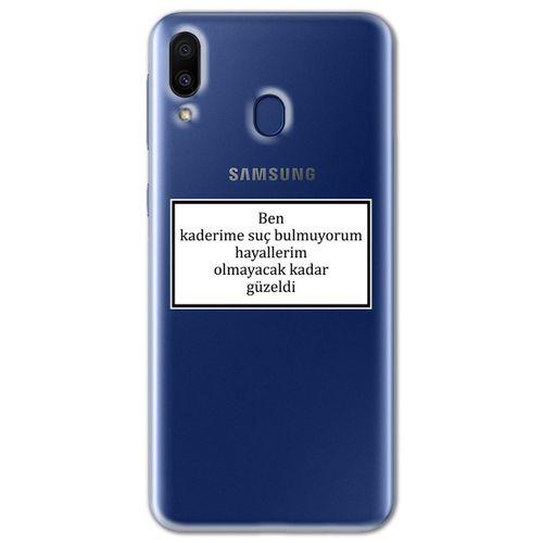 Galaxy M10 Kılıf HD Yazı Baskılı Silikon Arka Kapak - Yazı 5