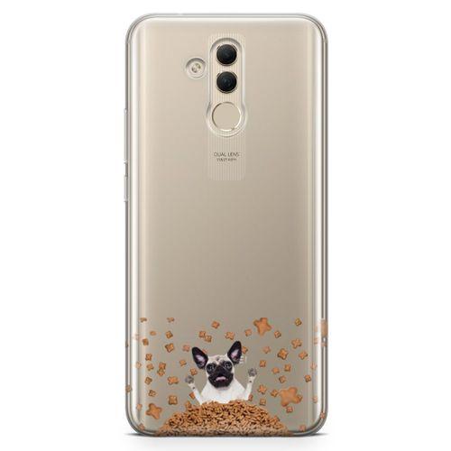 Huawei Mate 20 Lite Kılıf Köpek Maması Pug Arka Kapak Koruma Desenli Full Koruyucu