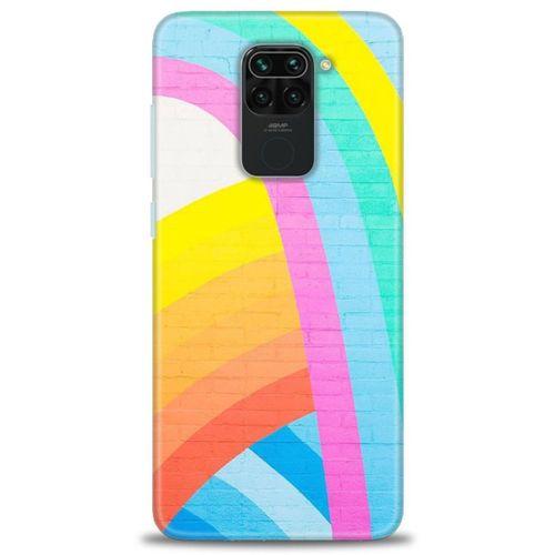 Xiaomi Redmi Note 9 Kılıf HD Baskılı Kılıf - Renkli Duvar + Tam Ekran Koruyucu