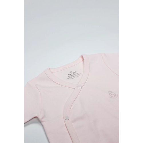 Bistyle Organik Natural Basic Style Kruvaze Uzun Kol Body Bs17102 Pembe