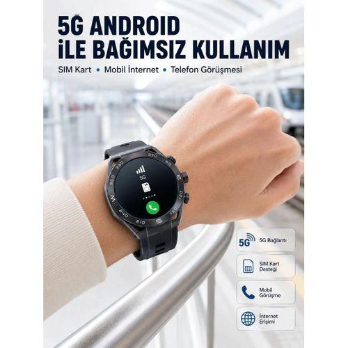 5g Android Akıllı Saat Amoled Ekran Sım Kart Destekli Kameralı