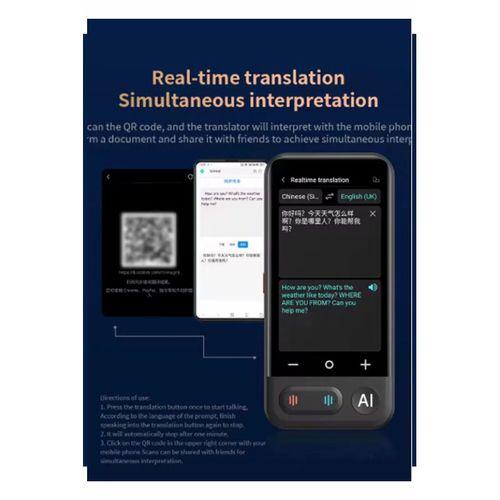 Kameralı 140 Dilde Wifi Özellikli Translator Elektronik Çeviri Cihazı Türkçe Menü