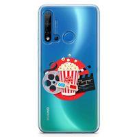 Huawei P20 Lite 2019 Kılıf Sinema Popcorn Arka Kapak Koruma Desenli Full Koruyucu
