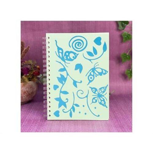Defter Sticker,Laptop Sticker  Mavi Kelebekli Pvc 48X33X0,5Cm