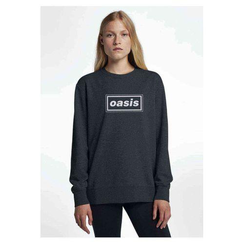 Oasis Logo Baskılı Füme Antrasit Kadın Sweatshirt