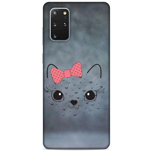 Lopard Samsung Galaxy S20 Plus Uyumlu Kılıf Kediler (13) Silikon Kap Papyonlu