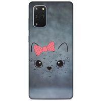 Lopard Samsung Galaxy S20 Plus Uyumlu Kılıf Kediler (13) Silikon Kap Papyonlu