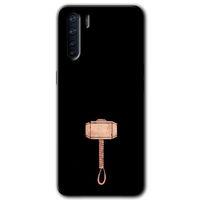 Oppo A91 Kılıf Baskılı Arka Kapak - Thor Çekiç +Tam Ekran Koruyucu