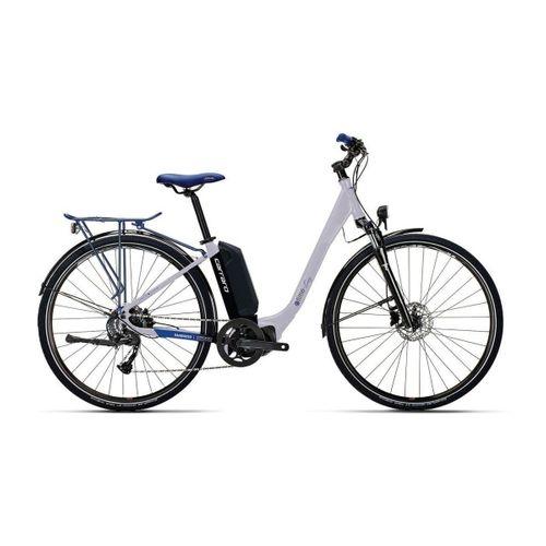 Carraro E-Time Venus Hidrolik Fren 28 Jant Elektrikli Şehir Bisikleti Mat Gümüş-Siyah/Koyu Mavi 43 cm