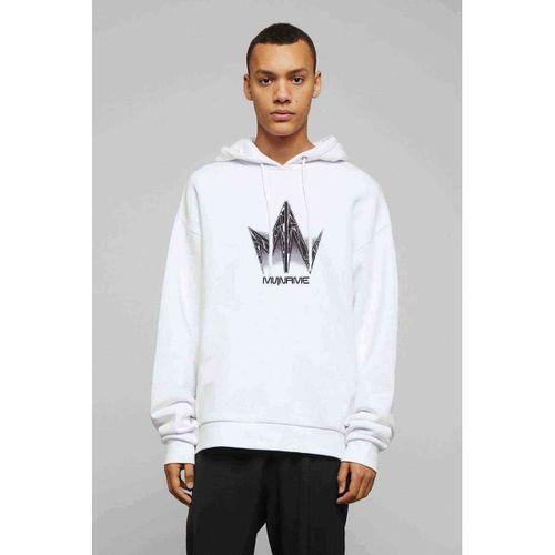 MyName Baskılı Beyaz Erkek Kapşonlu Sweatshirt