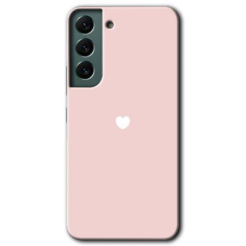 Samsung Galaxy S22 Kılıf HD Desen Baskılı Arka Kapak - Sade Kalp