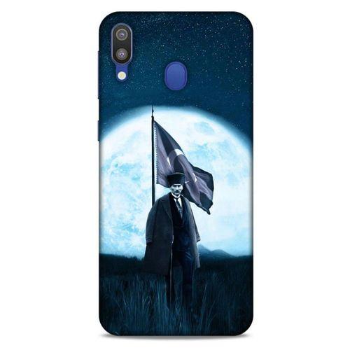 Samsung Galaxy M20 Kılıf Atatürk (45) Liquid Air Kılıf Ay Işığı