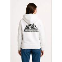 Nihilist Penguen Temalı Oversize Kapüşonlu Sweatshirt - Beyaz