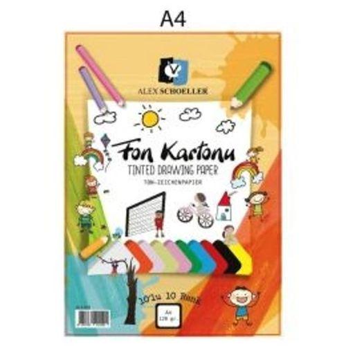 ALEX KOLEJ FON KARTONU A4 10' lu KARIŞIK POŞET