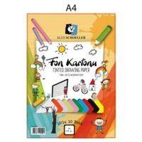 ALEX KOLEJ FON KARTONU A4 10' lu KARIŞIK POŞET