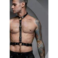 Erkek  Deri Boyundan Askılı Bel Kemeri Harness - Brfm124