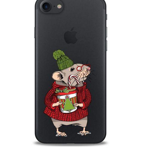 Zoologix (23) Apple Iphone 7 Şeffaf Kılıf Silikon Desenli
