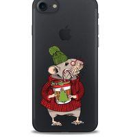 Zoologix (23) Apple Iphone 7 Şeffaf Kılıf Silikon Desenli