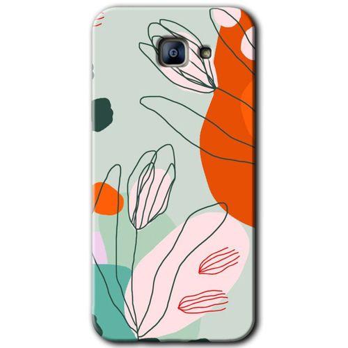 Potkal Hediye Fabrikası Samsung Galaxy A8 2016 Kılıf HD Desen Baskılı Arka Kapak - Vektör Çiçekler